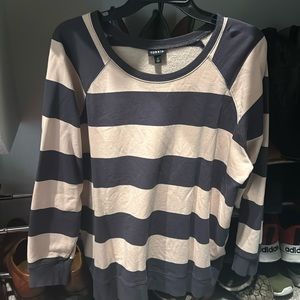 Torrid super soft block stripe crew neck